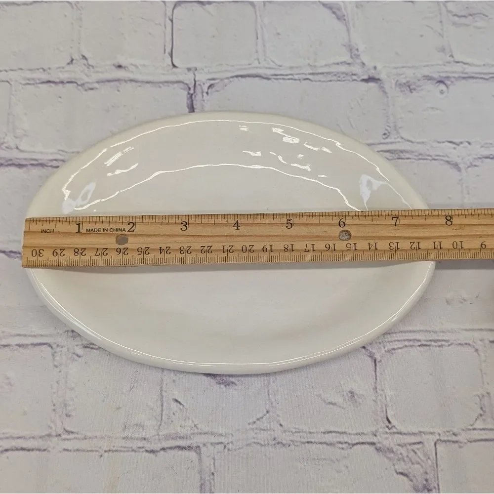 Crate & Barrel Camembert Cheese Oval Serving Plate (See also Jack and Cheddar)